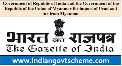 import of Urad and tur from Myanmar