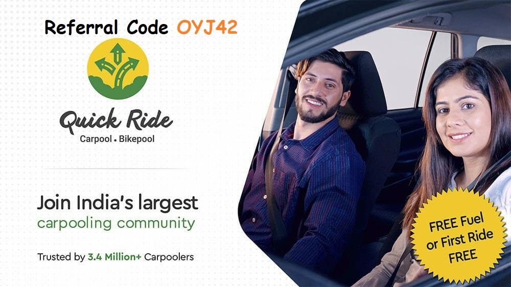 Use Quick Ride Referral Code [OYJ42] to Get 50 points on Signup + Refer