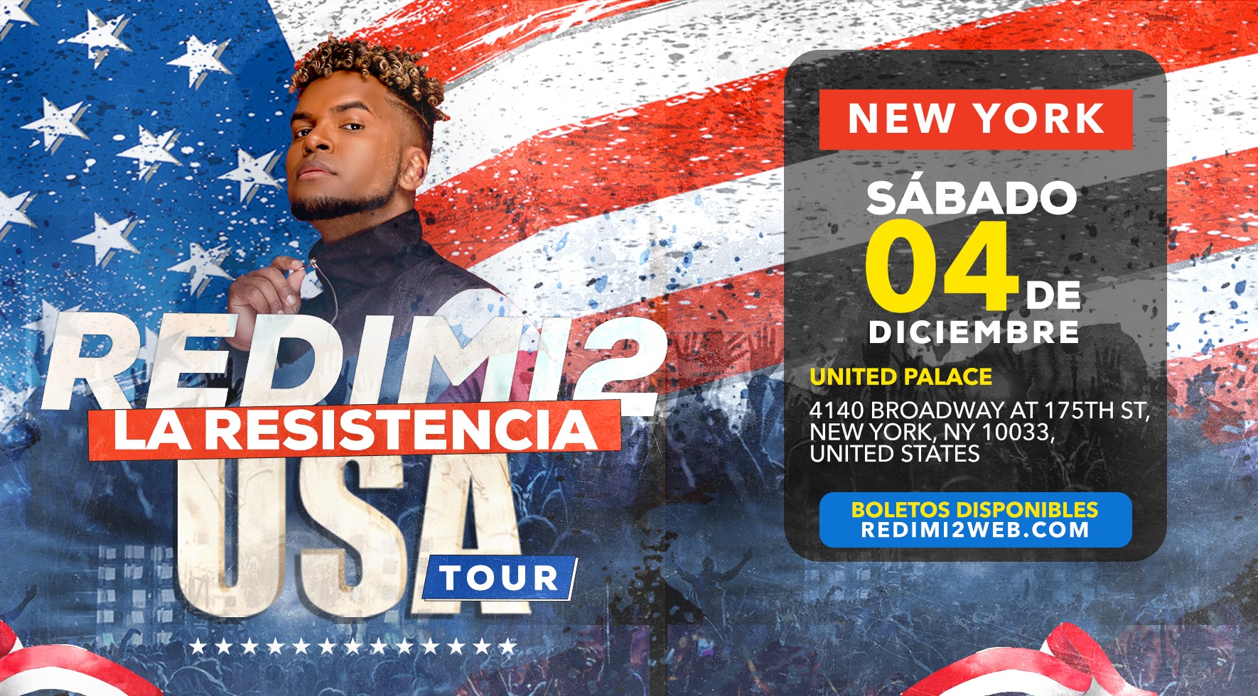 Redimi2 en New York 4 de diciembre de 2021 EyC Cristianos Eventos