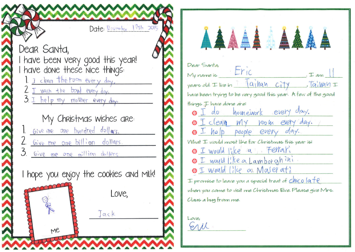 Owl English Teaching Stuff: Let's write a letter to Santa Clause~~