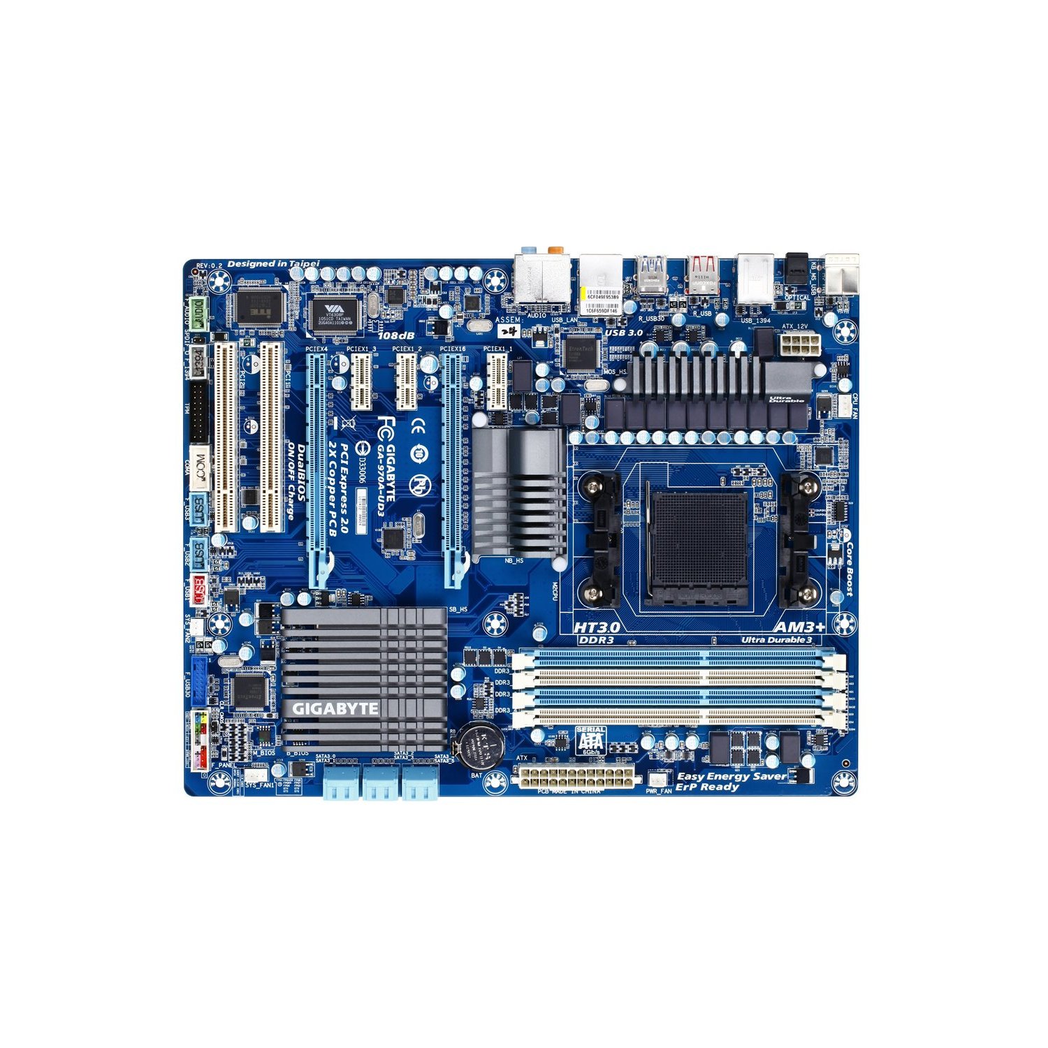 PC Komponenten: GigaByte GA-970A-UD3 Motherboard Sockel AM3+ 4x DDR3 ...