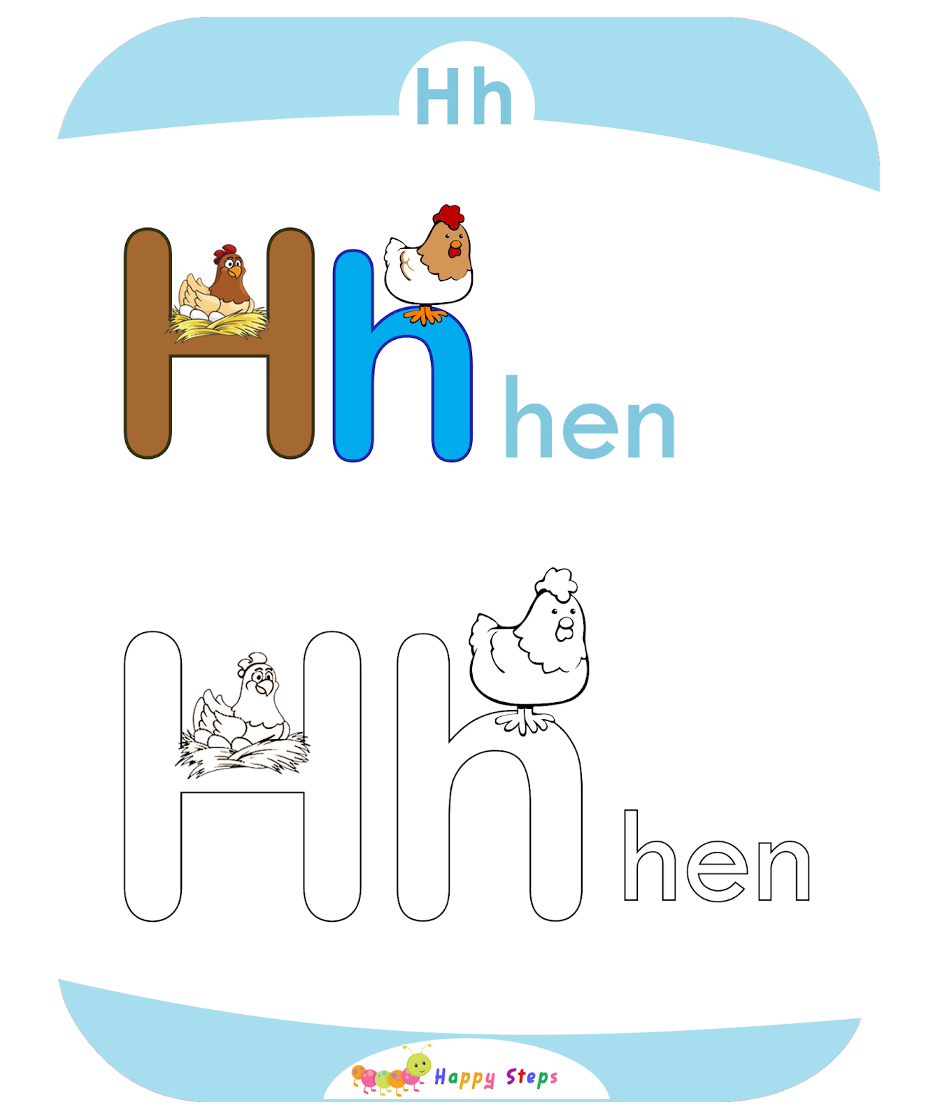 Coloring Worksheets Letter H