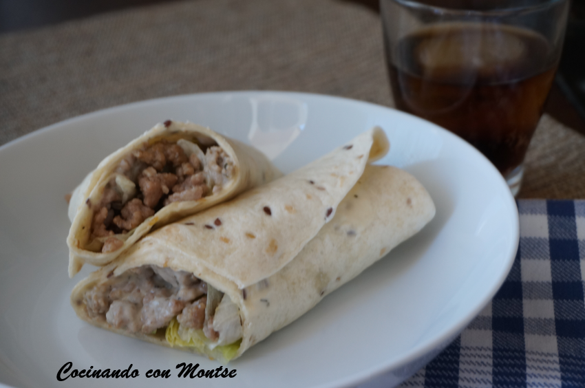 Tortitas de trigo rellenas de carne picada Cocinando con Montse