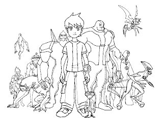 coloring pages of ben 10