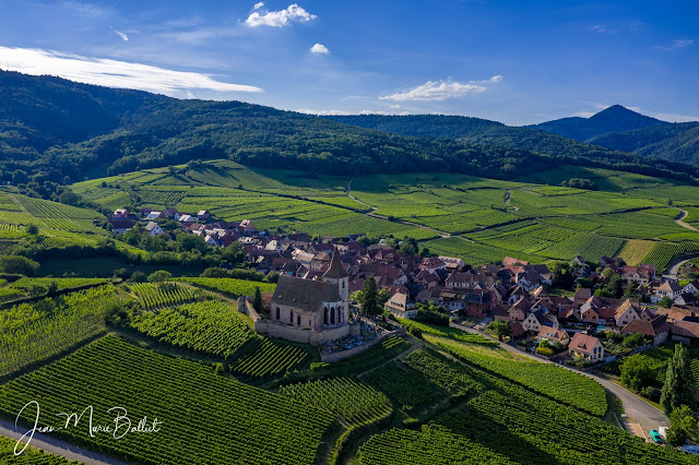 Hunawihr, vue aérienne depuis le sud-est