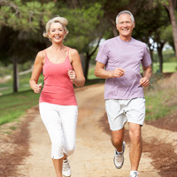 couple running outdoors and sun exposure to vit D