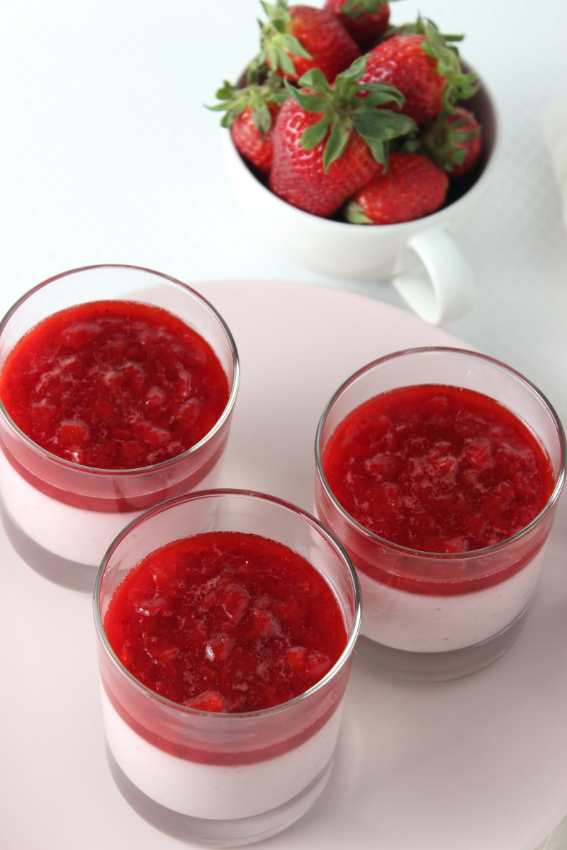 Panna cotta de fresas