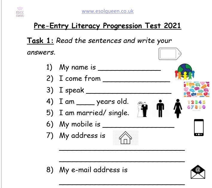 esol-entry-level-2-worksheets