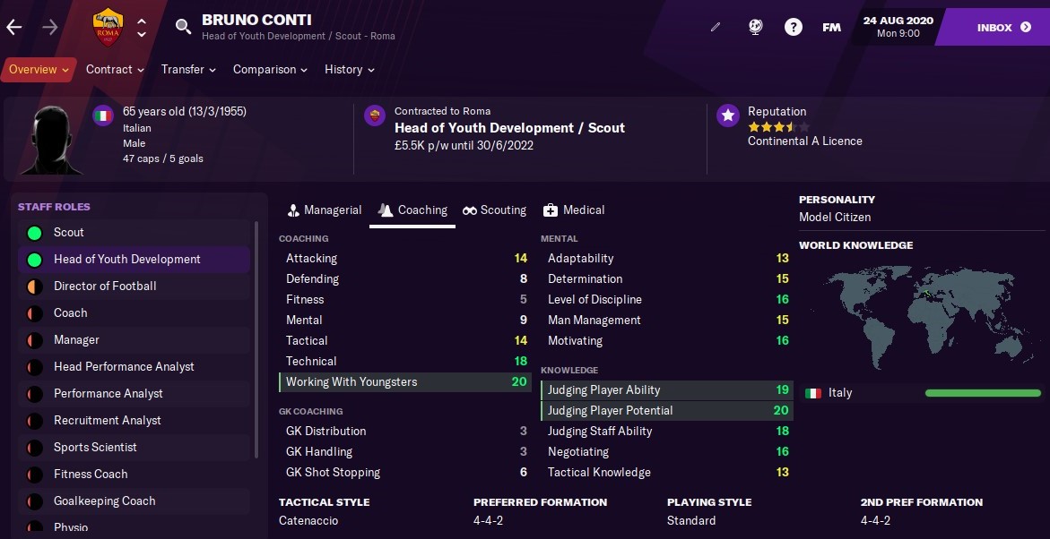 Bruno Conti Football Manager