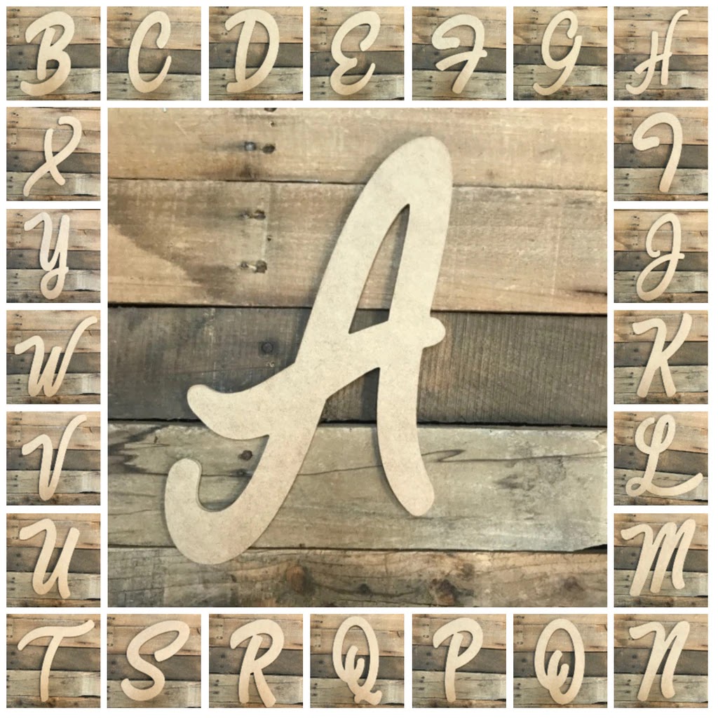 Cursive Wooden Letters Thankyou Letter