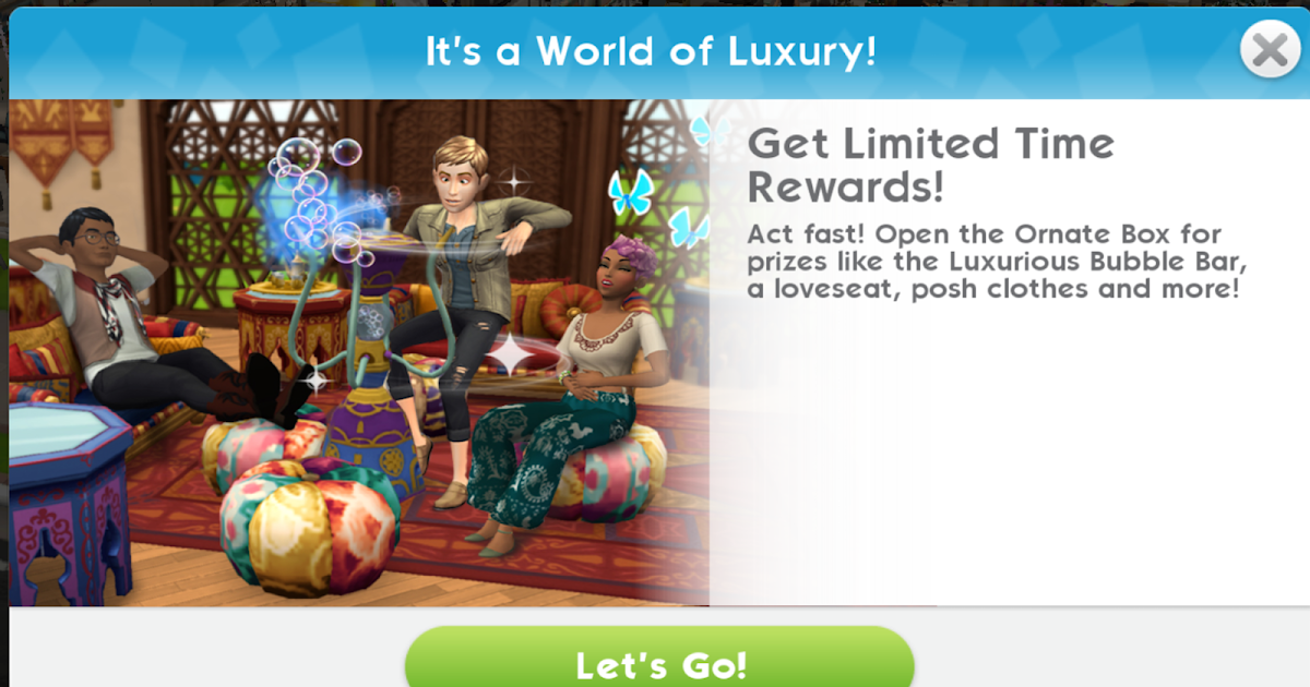 The Sims Mobile World of Luxury Event Limited Time Quest Walkthrough