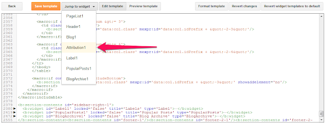 Jump To Widget option Blogger Template HTML