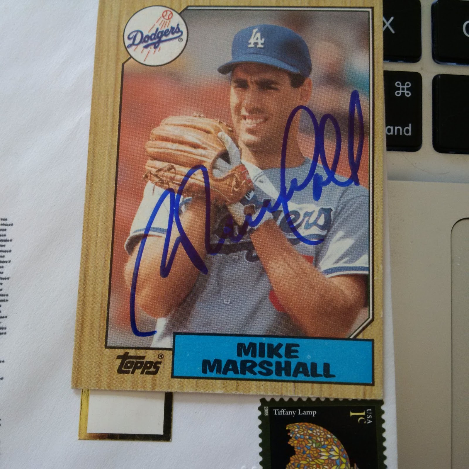 My TTM Baseball Autographs and more Former Dodger Success, Mike Marshall