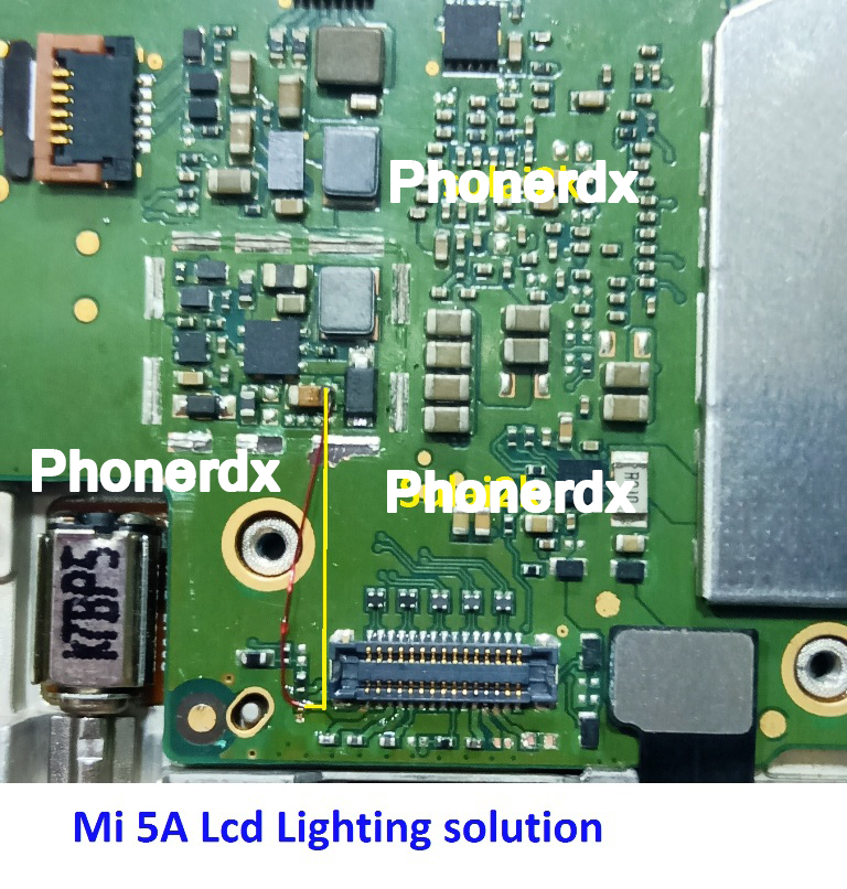 Redmi 5a (display) lcd light jumper solution PHONERDX