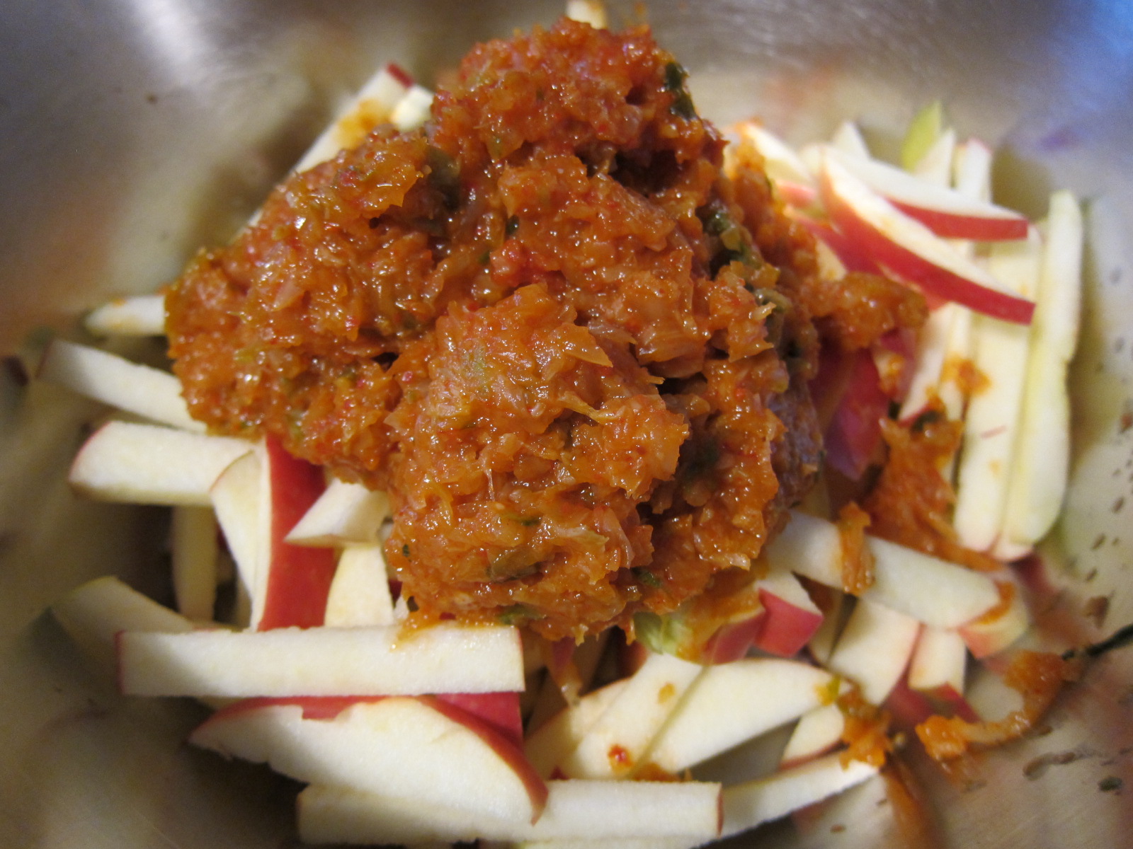 Weird & Amazing Food Combination Recipe Pink Lady Apple Kimchi with