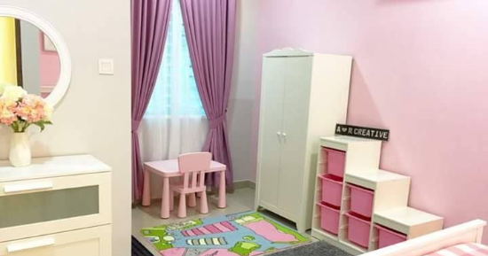 LINGKAR WARNA 35 dekorasi  kamar  anak warna pink  pastel 