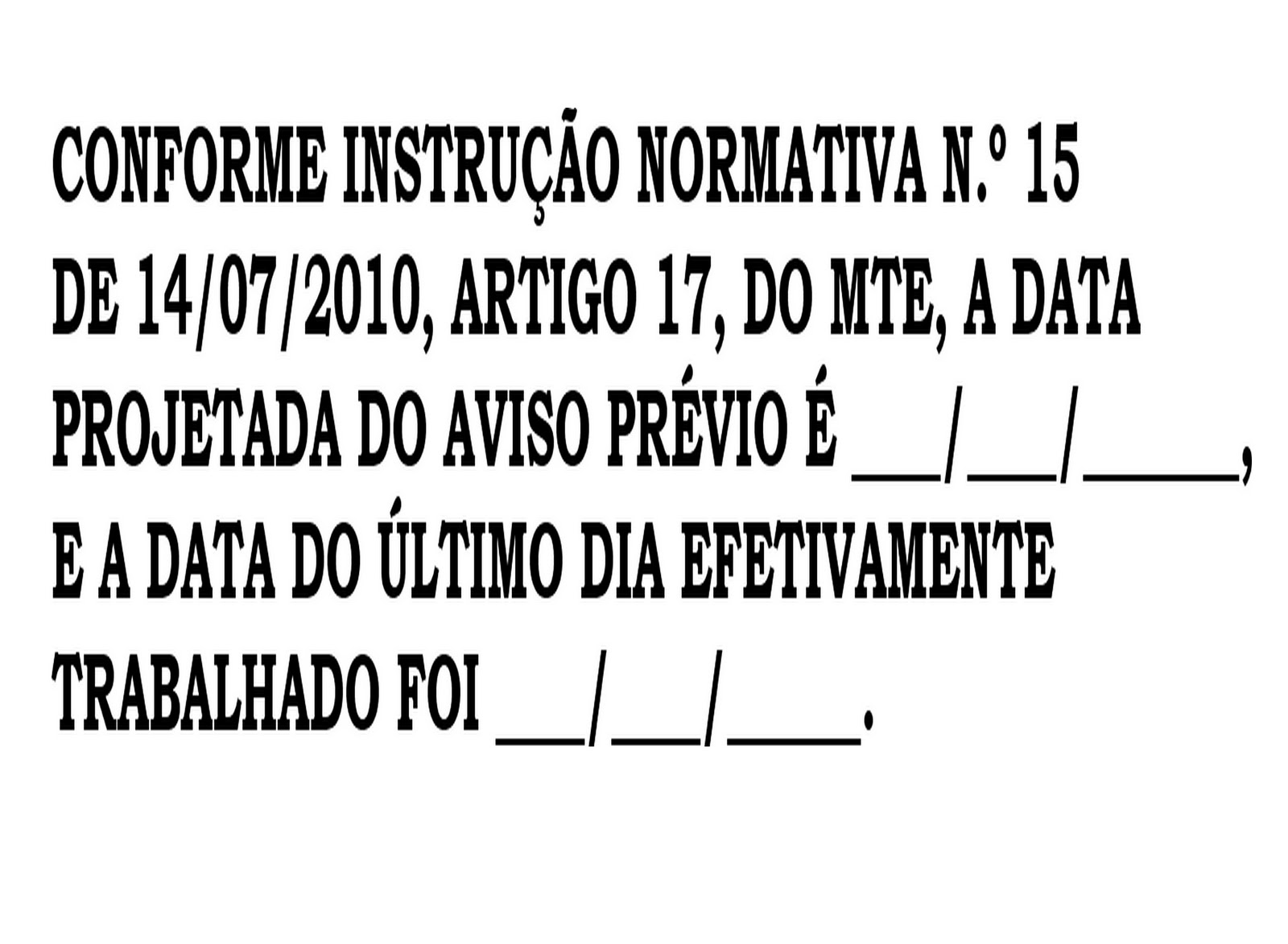 Aviso Prévio Indenizado Anotação Ctps Exemplo