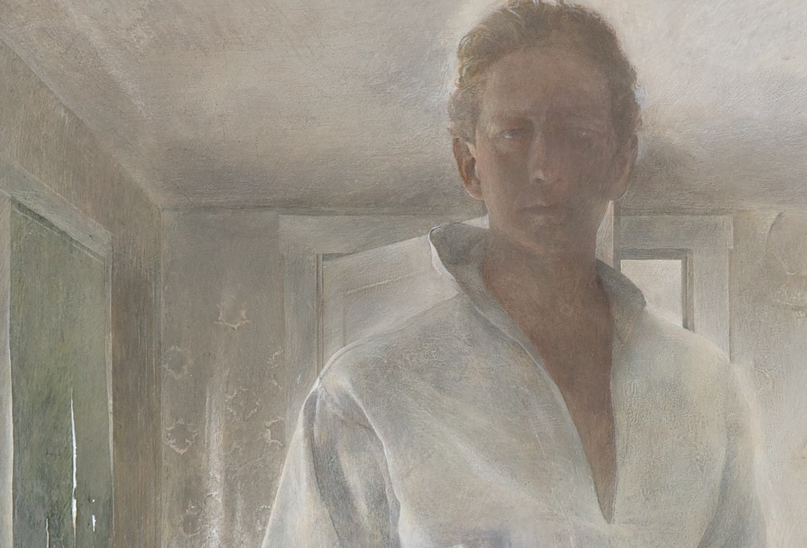 Andrew Wyeth Best Paintings Editsno Andrew Wyeth The Revenant Self Portrait 1949 Detail