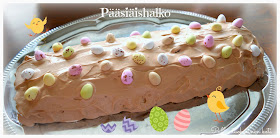 #pääsiäishalko #kääretorttu #leivonnainen #baking #easterroll #eastercake #easterbaking #easter #chocolatecake