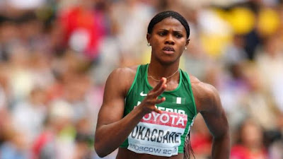 Image result for Okagbare runs first sub-11 secs of the season in London