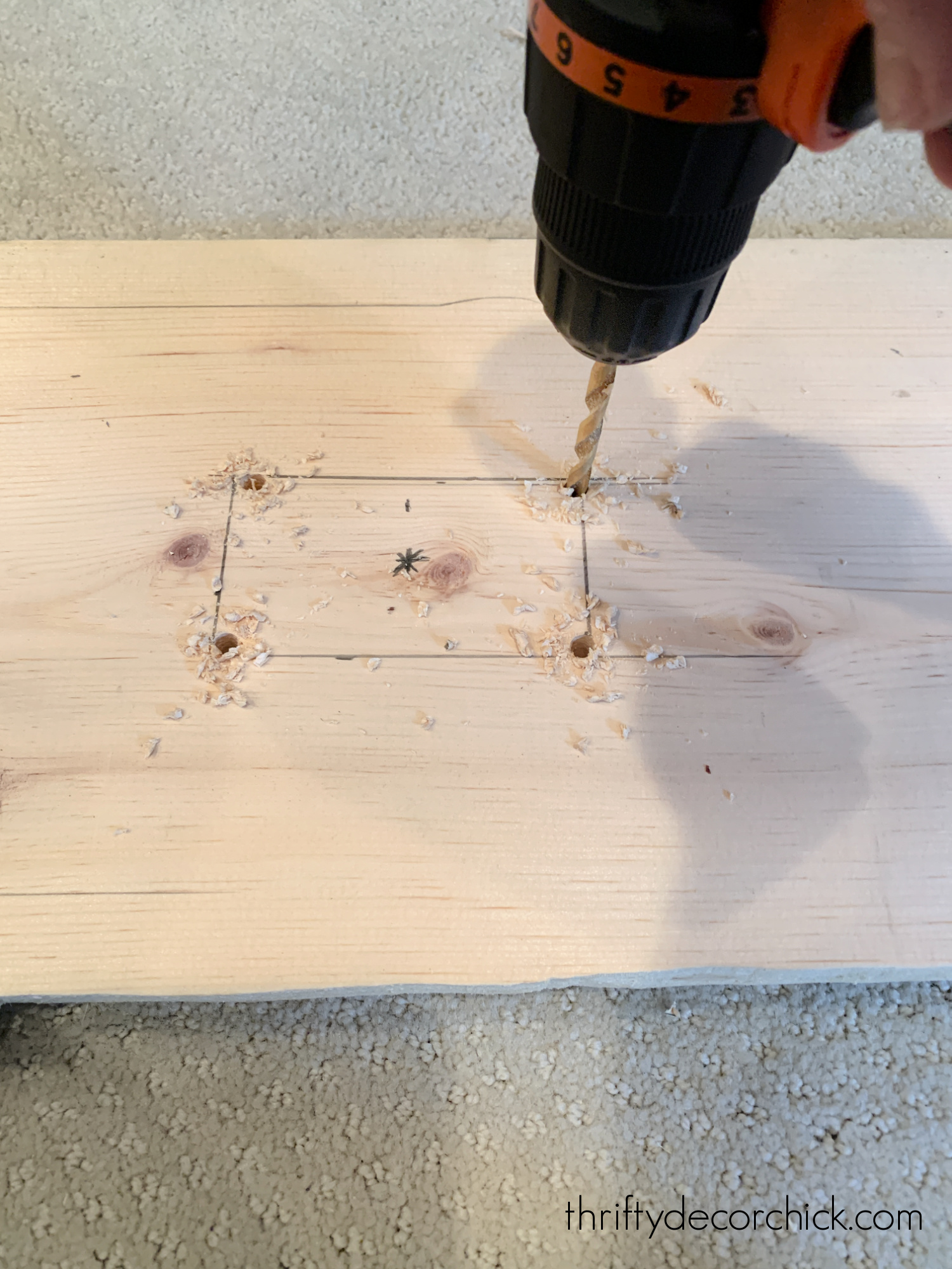 drill holes into wood to start jigsaw