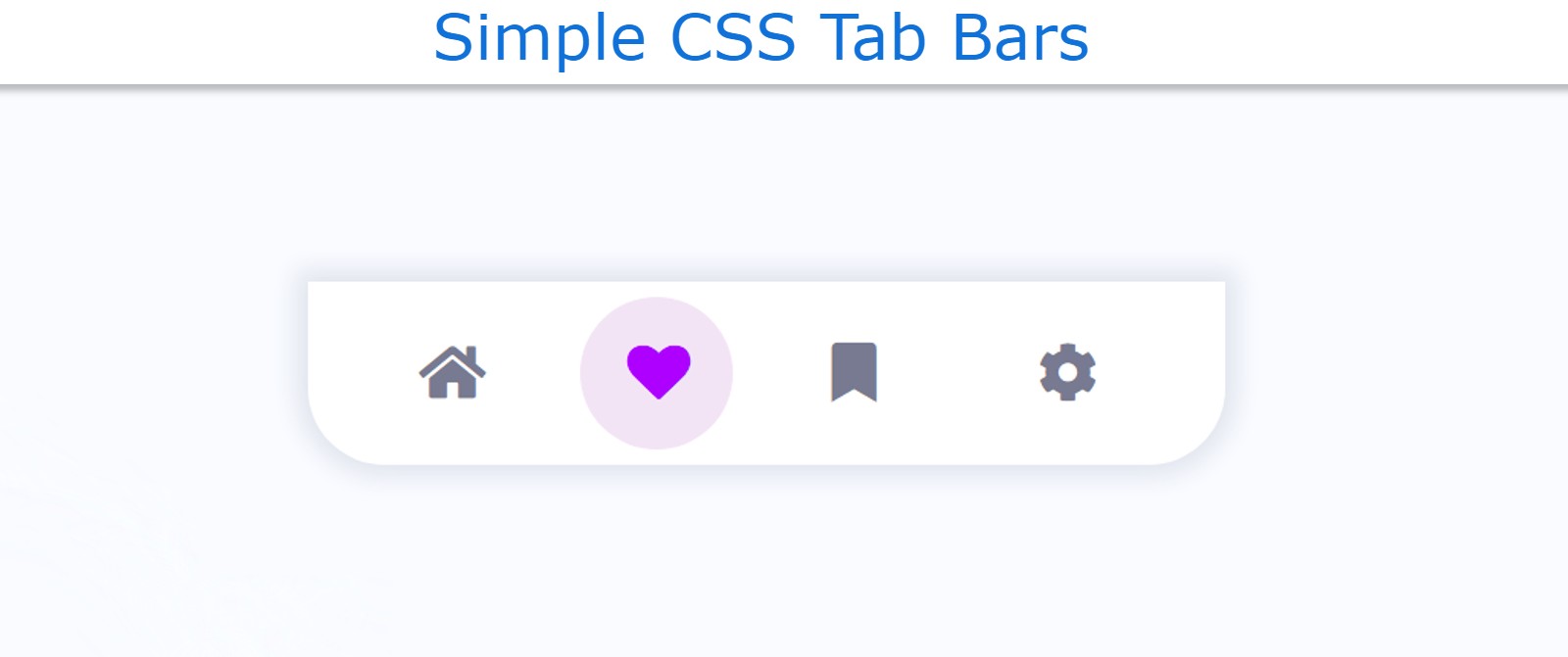 Simple CSS Tab Bar with Animation