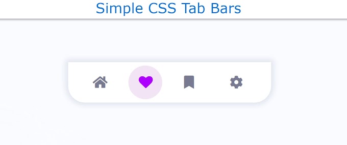 Simple CSS Tab Bar with Animation (Tutorial + Code)
