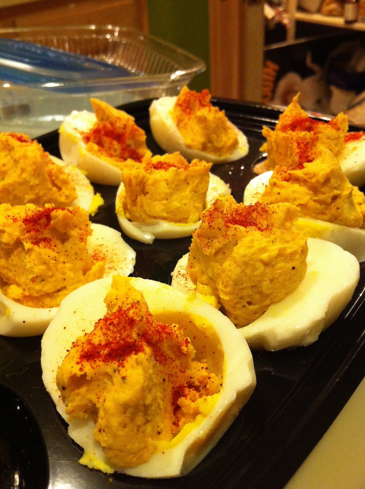 Artists Cooking with Gas Goat Cheese Deviled Eggs