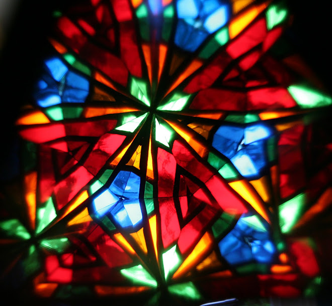 Been making a stained glass kaleidoscope this is what you see