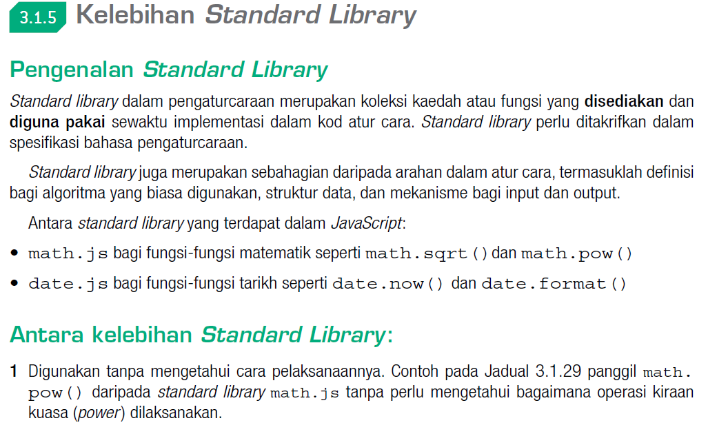 SAINS KOMPUTER & ASAS SAINS KOMPUTER SK T5  BAB 3  STANDARD LIBRARY