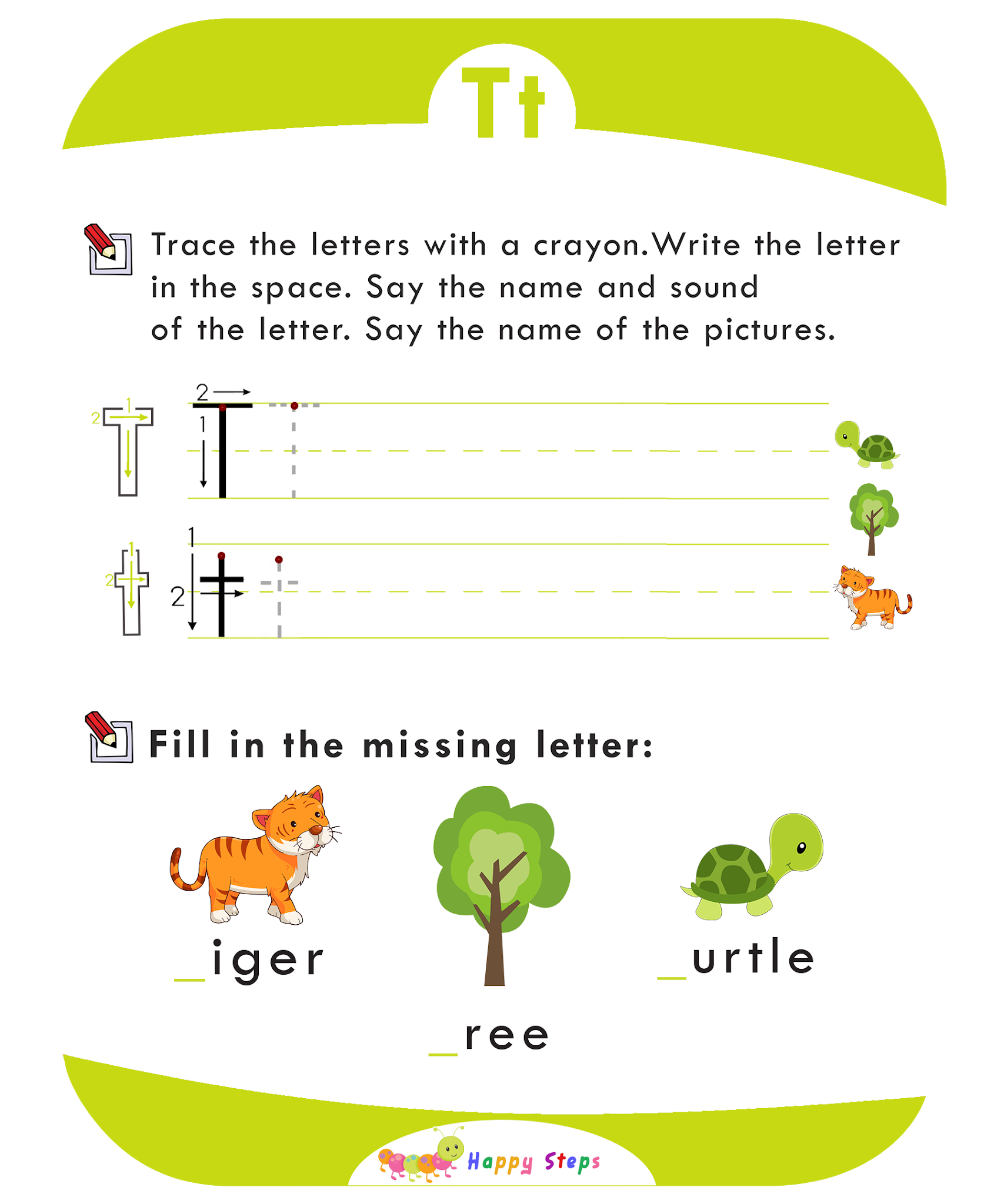Activity Worksheet -2 Letter -T-