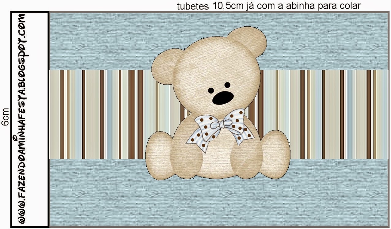 Teddy Bear Family, Free Printable  Labels.