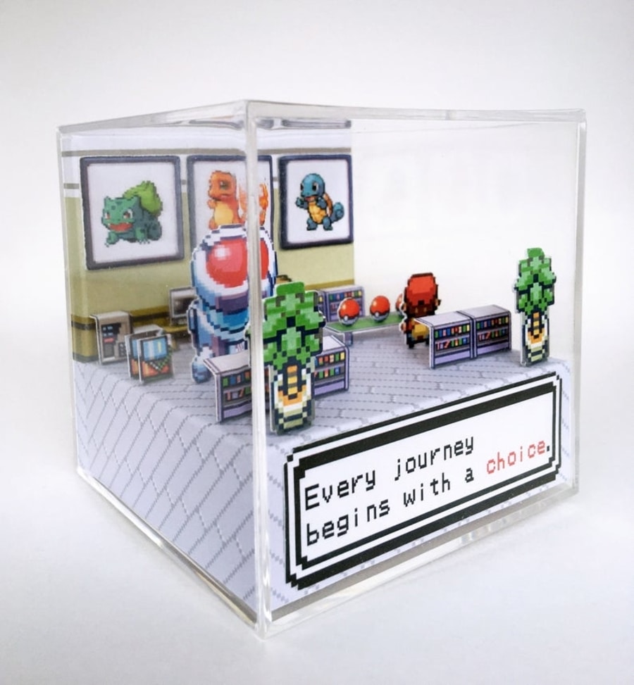 3D Pokémon Diorama Cube