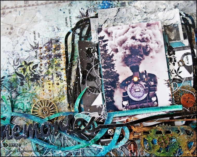 My Craft World 'Memories' Mixed Media Layout with VIDEO TUTORIAL