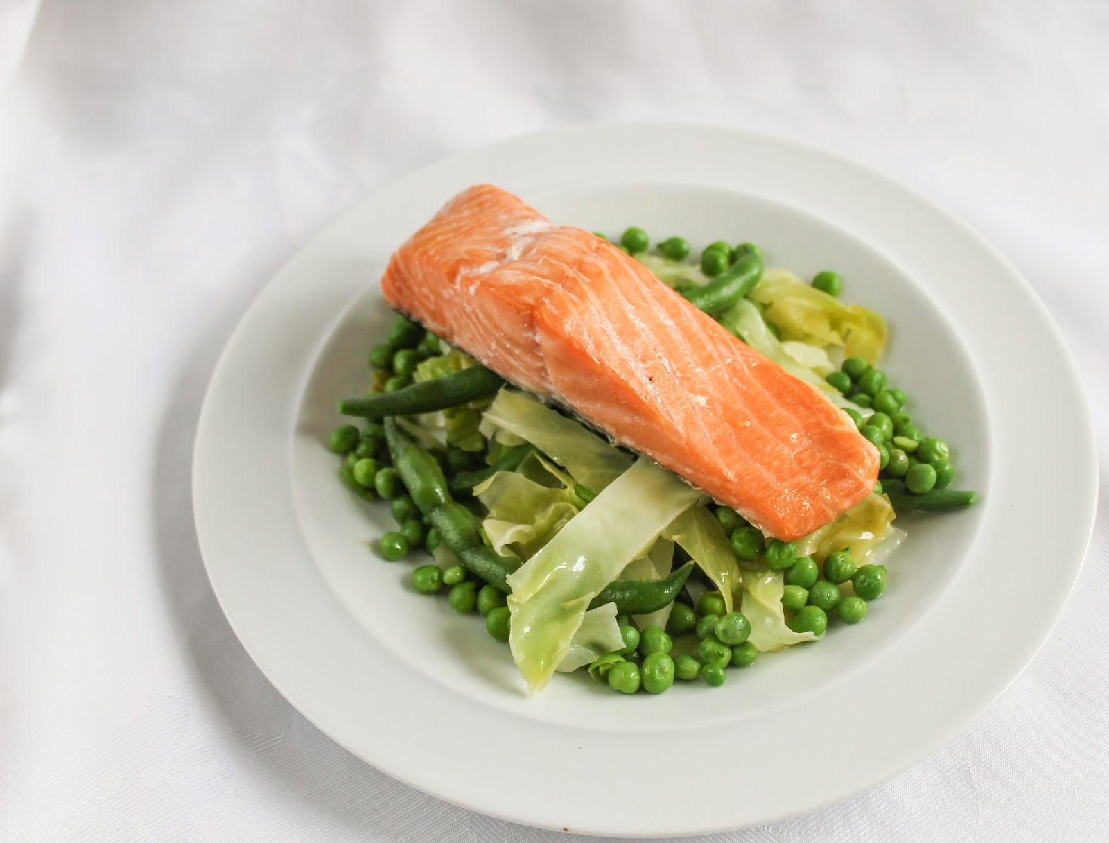 eat like you love yourself Smoked Salmon with Glazed Green Vegetables