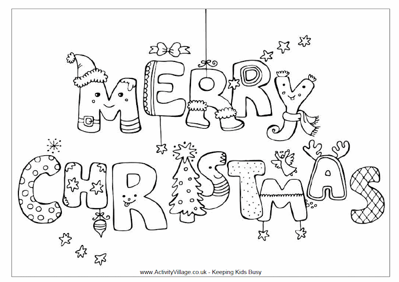 Coloring Pages Merry Christmas title=