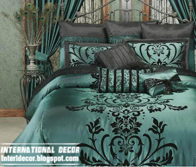 modern soft duvet cover sets bedding, green black duvet bedding