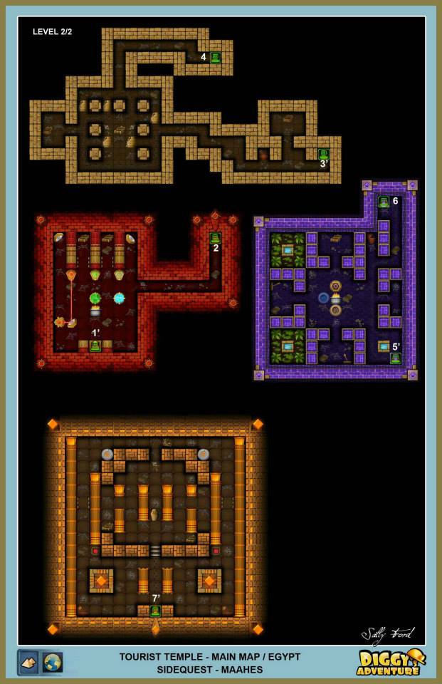 Diggy's Adventure Walkthrough: Egypt Main / Tourist Temple Level 2