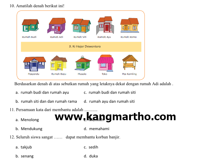 Contoh Soal PAS Tema 3 Kelas 2 SD Contoh Soal PAS Tema 3 Kelas 2 SD