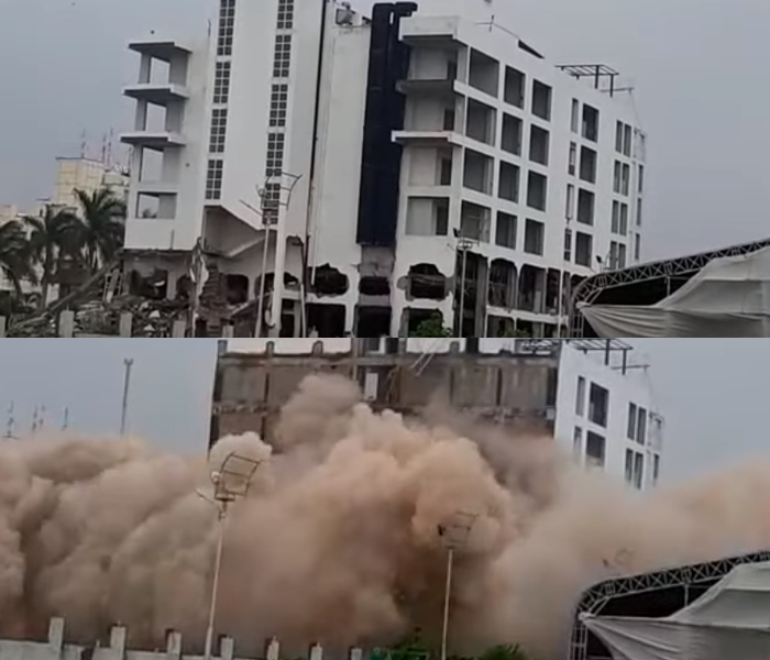 UJJAIN का 3 स्टार होटल शांति क्लार्क बम विस्फोट कर उड़ाया (VIDEO)