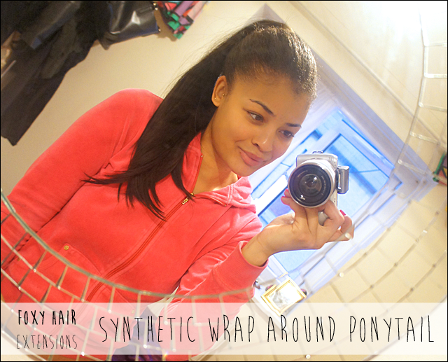 Foxy Hair Extensions Synthetic Wrap Around Ponytail Review on Natural Hair