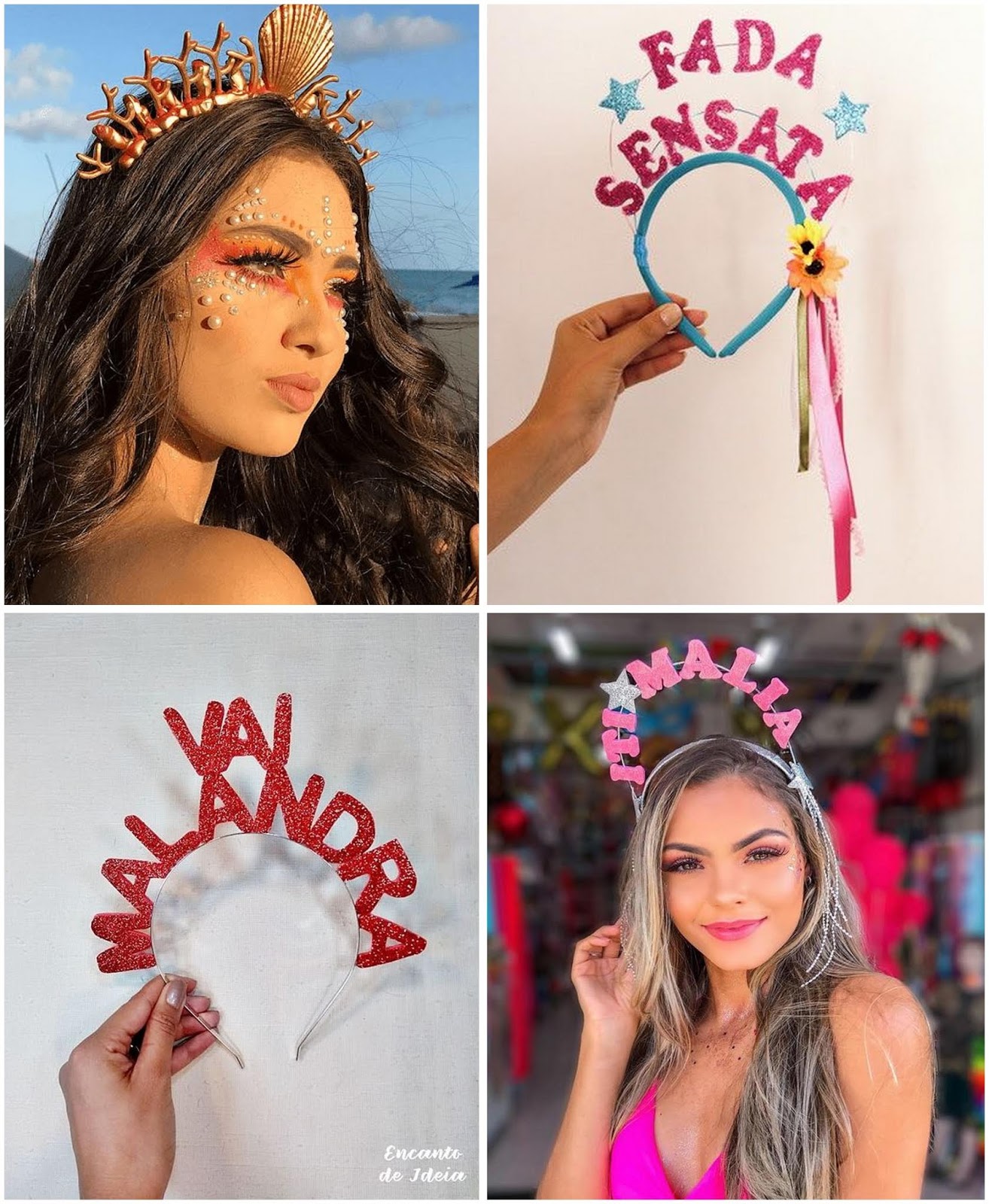 Tiaras para usar no Carnaval Como fazer tiaras personalizadas para