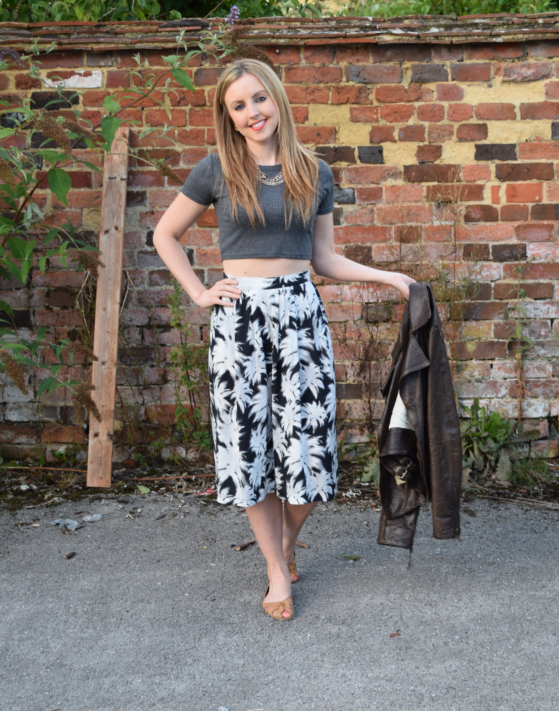 #OOTD Palm Print Culottes | Laurashopaholic