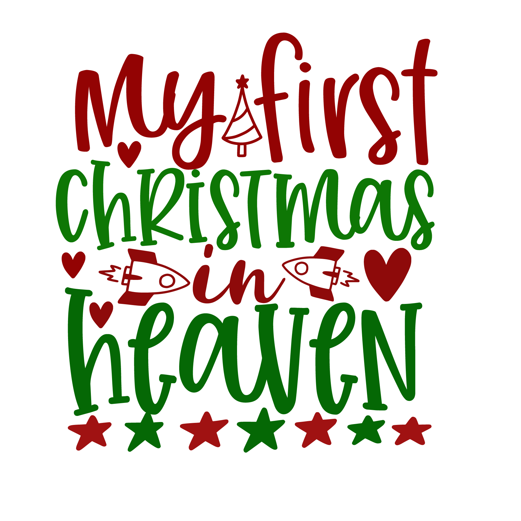 Download My First Christmas in Heaven SVG Cut Files Free PSD Mockups