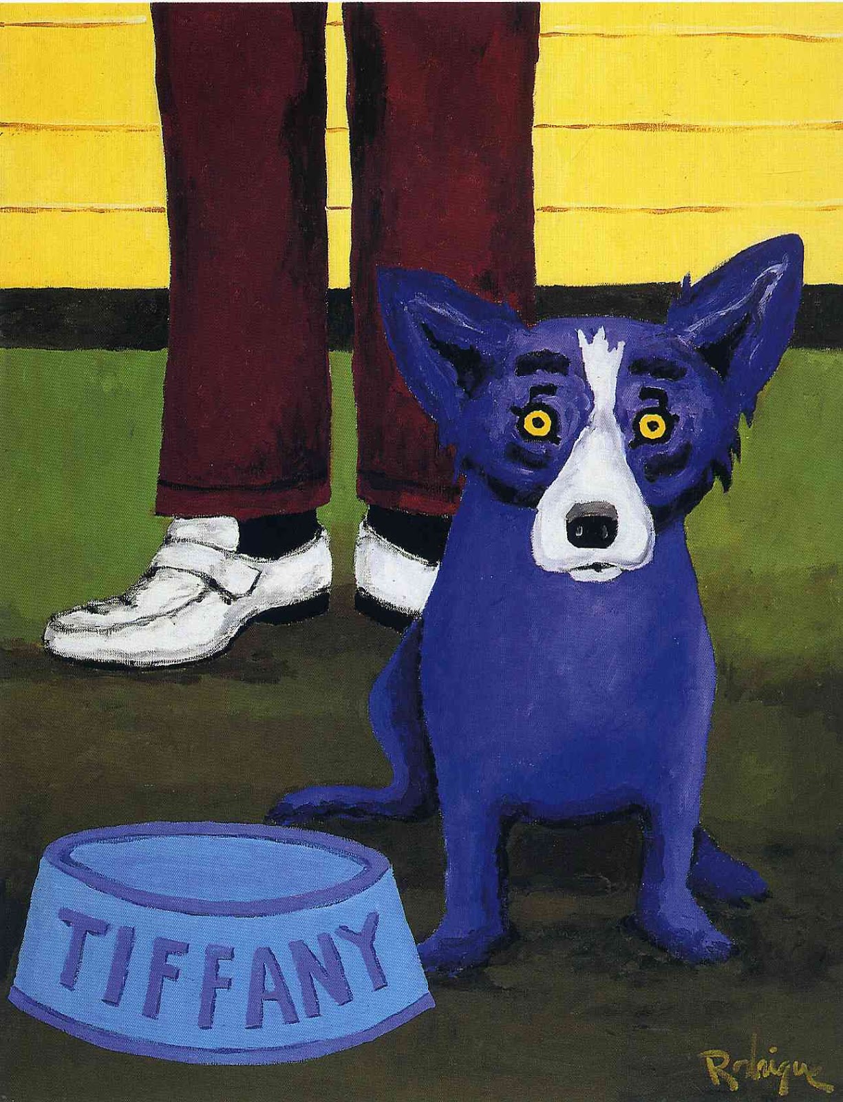 Почему собака синяя. Джордж Родриг. George Rodrigue и его Blue Dog.. Джордж Родриго собака синяя. Картина синяя собака.
