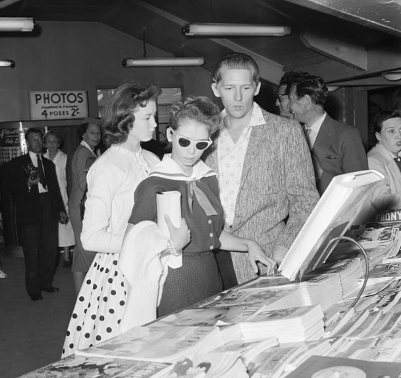 Vintage Pics of Jerry Lee Lewis With His New Wife Myra Gale Brown at  Idlewild Airport, NYC, 1958 ~ Vintage Everyday