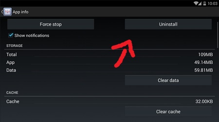 Klik Menu Uninstall Klik Menu Uninstall