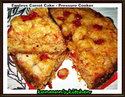 pressure cake cooker carrot egg less