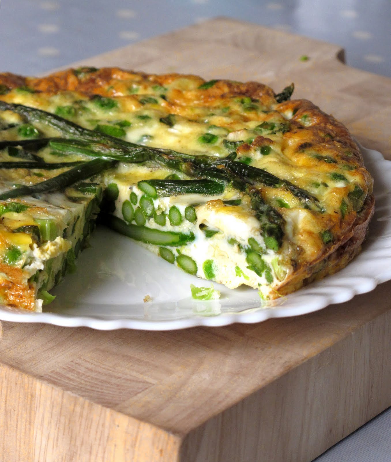 Hunger and Sauce: Asparagus and pea frittata