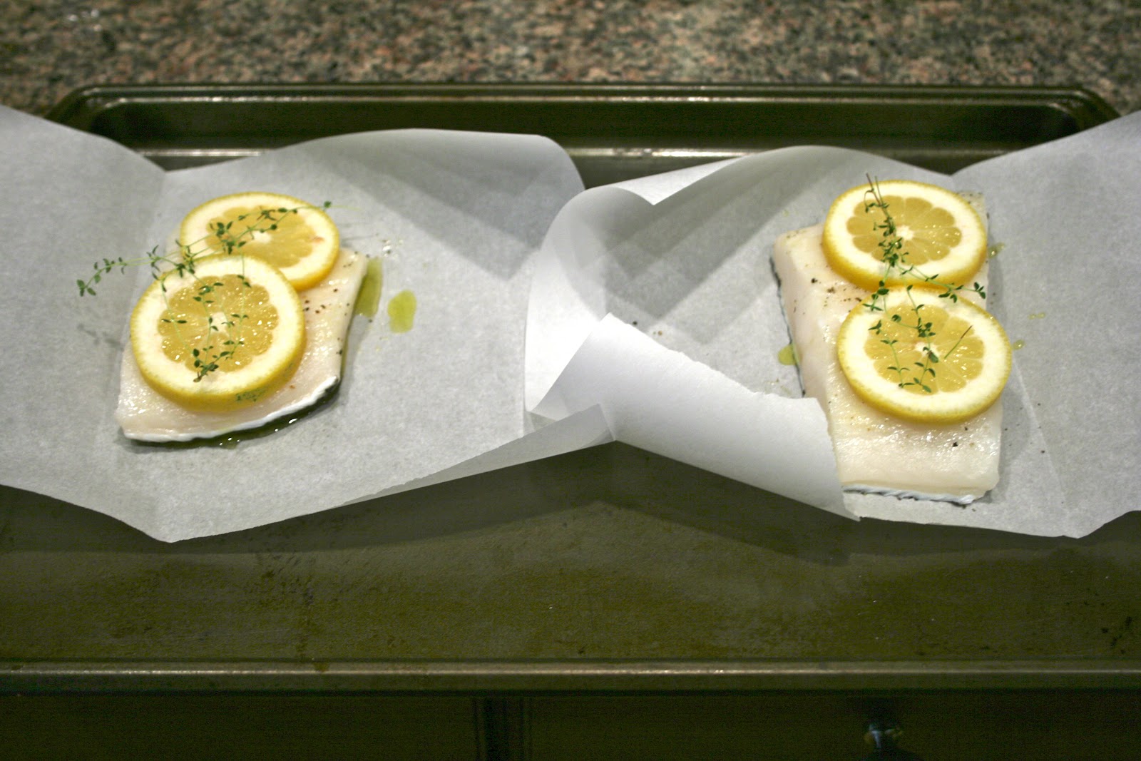 Wren's Rambles Sea Bass in Parchment Paper